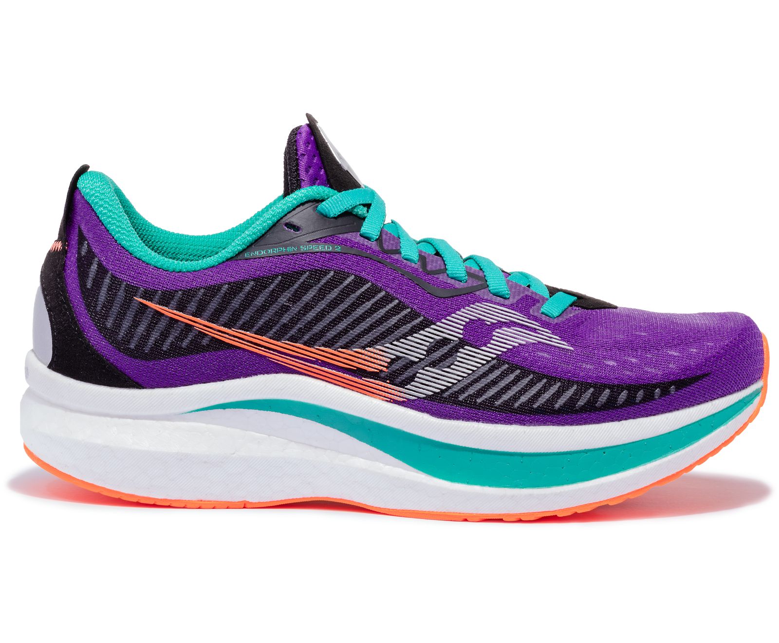 Women's Saucony Endorphin Speed 2 Running Shoes Purple / Black / Turquoise | Singapore 119GSOL